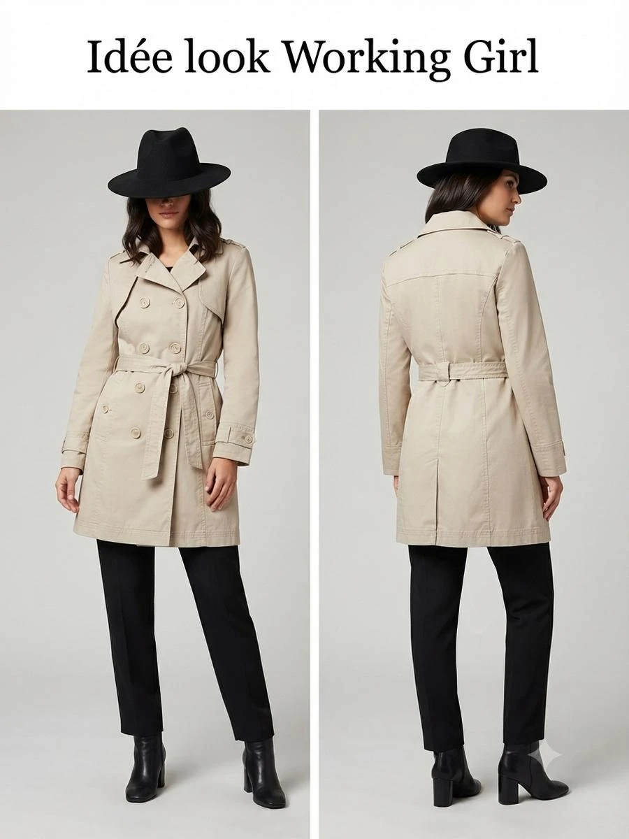 ✨Middellange beige trenchjas 100% katoen Easy Wear (El Corte Inglés) - M – photo 8